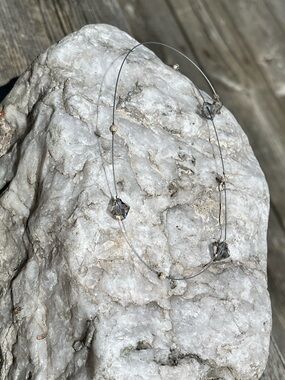 Handcrafted Swarovski Cantaloupe AB Necklace • Sterling Silver • 16.5